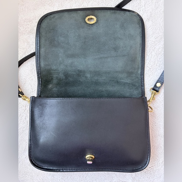 Vintage Hunt Club Black Leather Crossbody Bag - Picture 8 of 16